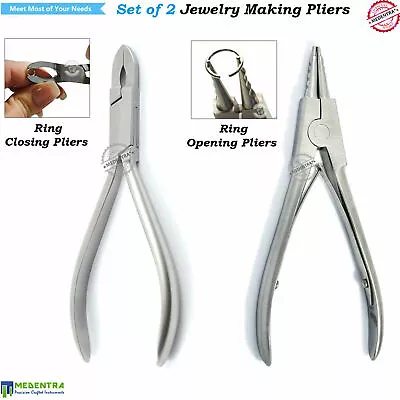 Ring Opening Closing Pliers Piercing Body Arts Jewelers Pliers Professional 2pcs • $23.05