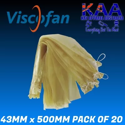 $24 • Buy Salami Pepperoni Fibrous Sausage Casings, 43MM X 500MM Pack Of 20, Butchers