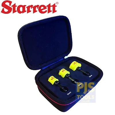 Starrett KCS03001 3pc Cordless Smooth Cut Holesaw Kit CSC20 25 & 32 Set • £38.50
