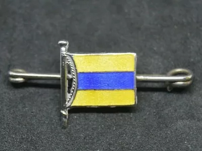 Russian Navy Maritime Signal Flag Enamel Badge Вопросительный Interrogation • $18.94