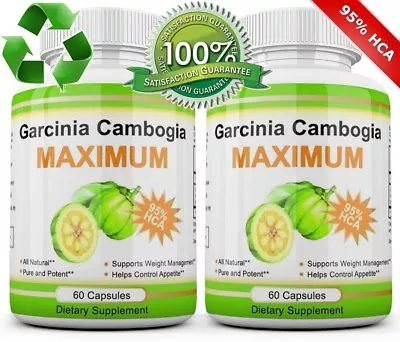 $9.97 • Buy 2X Pack GARCINIA CAMBOGIA 95% HCA 3000mg Daily Weight Loss Diet Pills Fat Burner