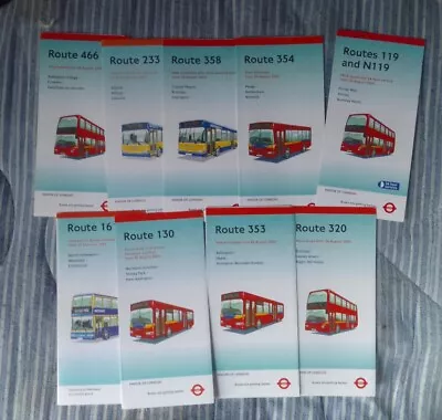 London Bus Timetable Leaflets Bundle Metrobus • £4