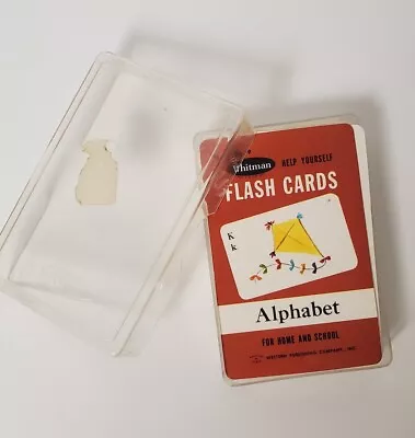 Vtg Whitman Alphabet Flash Cards W Plastic Case #4574:39 Western Pub Complete • $12.90