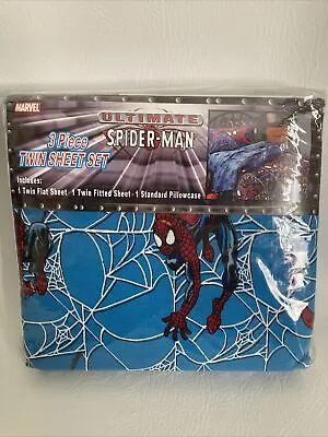 Jay Franco Ultimate Spiderman Twin Sheet Set NEW In Package Spider-Man Bedding • $23