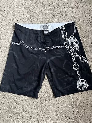 MMA Elite Board Shorts Mens Size XL Unlined Swim Trunks All Over Print • $8.99