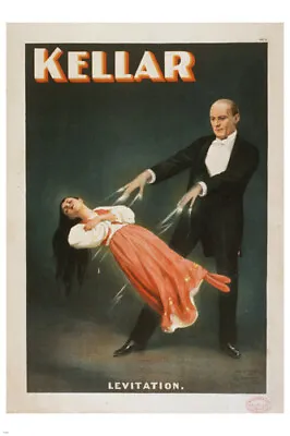 Vintage Magic Poster 20x30 KELLAR LEVITATION 1894 Old School MAGICIAN Hot • $9.99