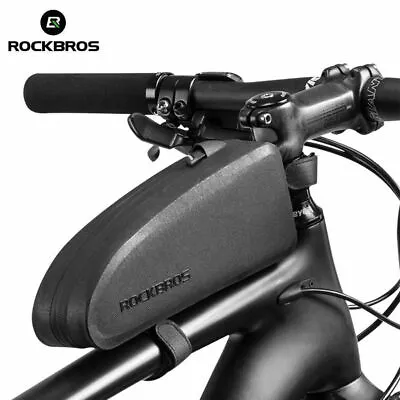 ROCKBROS Bicycle Front Frame Bag Nylon Bike Waterproof Top Tube Bag 1-1.6L • $17.99