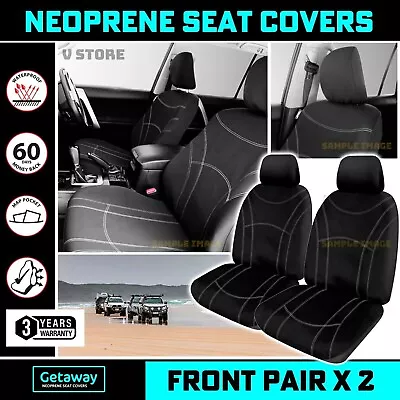 Getaway FRONT Neoprene Seat Covers For Holden Captiva CG 7LT 7LTZ 7LS 2/14-2019 • $156.75