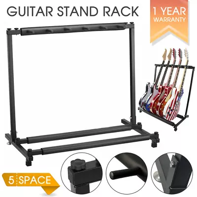 $32.49 • Buy Metal Padded Foam Stylish Guitar Stand Fits 5 Guitars Tidy Storage Display Rack 