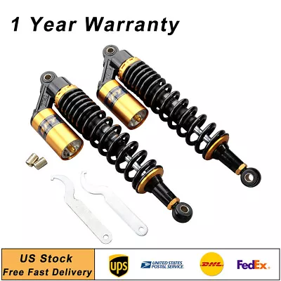 2X 13.5  340mm Air Shock Absorbers Suspension Adjustable For Scooter Yamaha BMW • $91.59