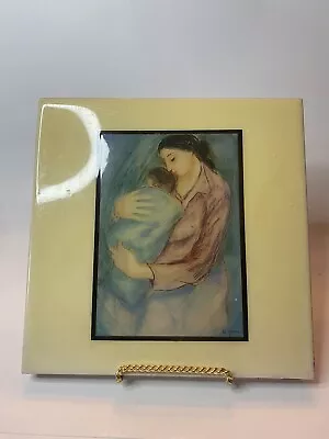 R.C. Gorman Art Ceramic Navajo Madonna Tile Wall Plaque Trivet 8” X  8” • $25