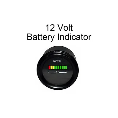 12V 12 Volt Marine Trolling Motor Battery Indicator Power Meter-  2  Round • $22.99