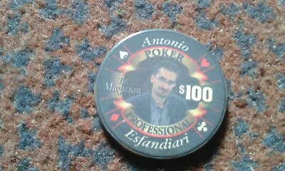 TMG Antonio Esfandiari Poker Professional $100 Full Ceramic Poker Chip • £7.99