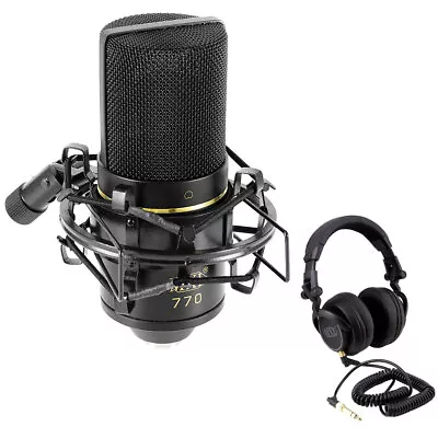 MXL 770 Condenser Microphone (Black) Bundle With MXL HX9 Pro Headphone • $129.99