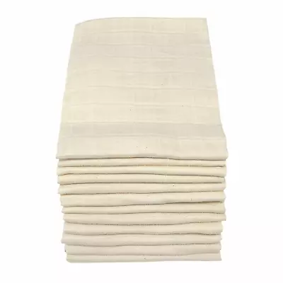 MuslinZ 12PK Baby Muslin Squares Cloths 70cms 100% Pure Soft Unbleached Cotton  • £16.99