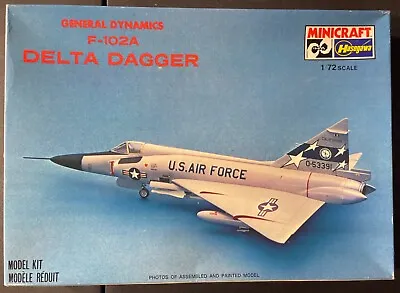 Minicraft Hasegawa General Dynamics F-102A Delta Dagger 1047 1/72 #2 Open Model • $24.88