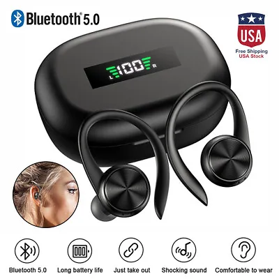 TWS Bluetooth 5.0 Headset Wireless Earphones Earbuds Stereo Headphones Ear-Hook • $17.55