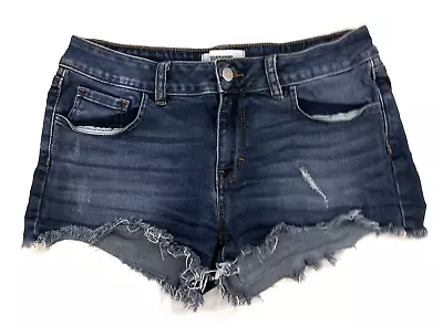 Victorias Secret PINK Shorts Womens Size 8 Blue Denim Mid Rise Cut Off • $11.41