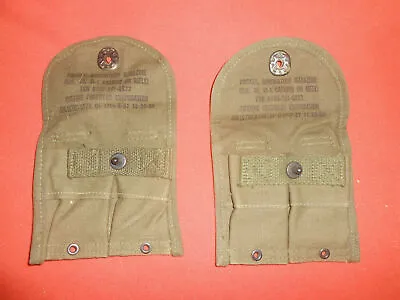 U.S.ARMY :  1950  X 2 Post US Army  M1 Carbine Pouches ''never Used'' • $26