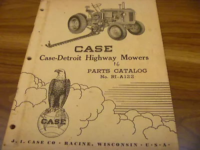J I Case Detroit 14 16 Highway Mowers Parts Catalog Manual RI A122 • $69.30