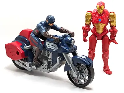 2013 Captain America The Winter Soldier Shield Strike With Motorcycle & Iron Man • $12.99