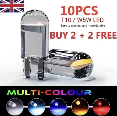 T10 501 LED Car Side Light White Bulbs Xenon Super Bright W5W Sidelight • £2.79