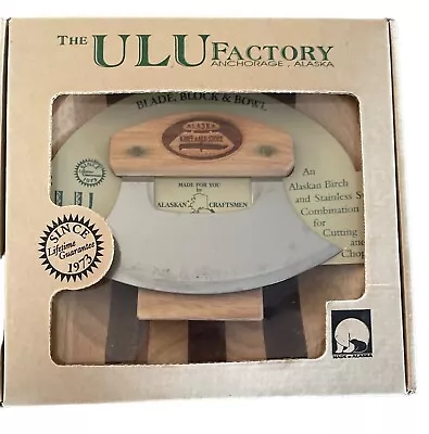 Great Alaska ULU Company Original Chopping Set Knife & Wood Bowl NEW • $19.99