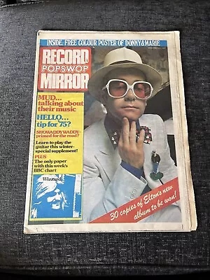 Record Mirror 30 Nov 1974 Donny And Marie Osmond Colour Poster See Contents • £19.99