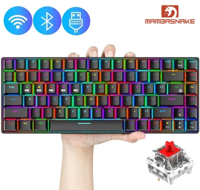 $54.99 • Buy Wireless Mechanical Gaming Keyboard Bluetooth 5.0 / Wireless 2.4G / Wired RGB