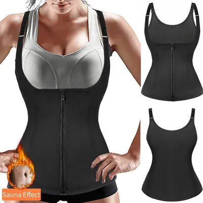 $35.79 • Buy Women Waist Trainer Sauna Suits Body Shaper Workout Trimmer Belt Shapewear Vest