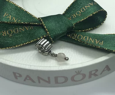 Pandora Dangle Charm Birthstone April Quartz 790166BK Retired Authentic Ale 925 • $21