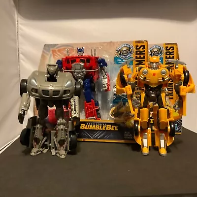 Transformers Live Action Figure Lot Of 3 OPTIMUS PRIME BUMBLEBEE JAZZ • $41.50