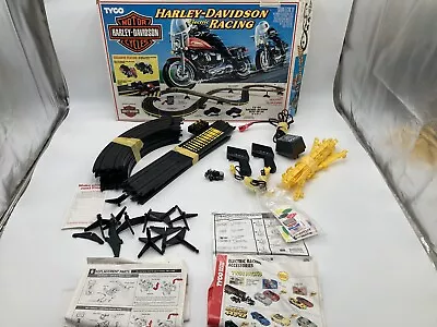 Tyco Harley Davidson Motorcycle Electric Racing Slot Car Set Missing One Bike • $115