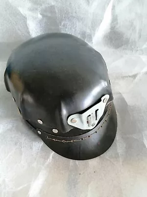 Romanian Vintage Turtle Miner Helmet Mining Coal Miners Bakelite Dark Brown Cap • $77.28