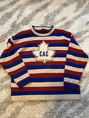 Montreal Canadiens Barber Pole Sweater Vintage Small • $39.99