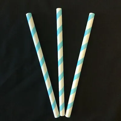 10mm Wide Jumbo Paper Straws For Milkshakes Smoothies Parties Drinks And Events  • £7.63