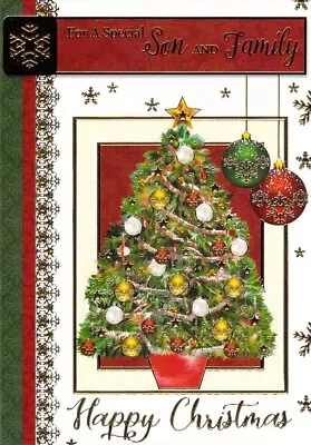 Son And Family - Christmas - Tree - Greeting Card • £1.99