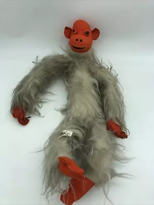 RARE Creepy Orange Monkey ELKA TOYS New York NY Vintage. • $49.95