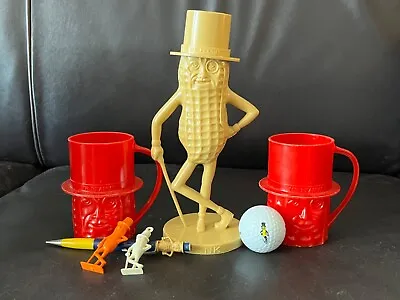 Vintage Lot Of Mr. Peanut Advertising Mr Peanut Pencil Bank Golf Ball Whistle • $9.99