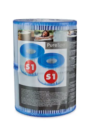 Brand New 2 X Intex PureSpa S1 Filter Cartridges Hot Tub Pool Spa Filters Intex • £14.99