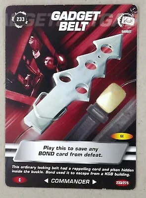 £2.04 • Buy 1 X 007 Spy Card # 233 Gadget Belt - Timothy Dalton