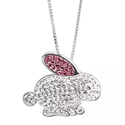 Crystaluxe Bunny Rabbit Pendant With Crystals In Sterling Silver 18  • $29.99