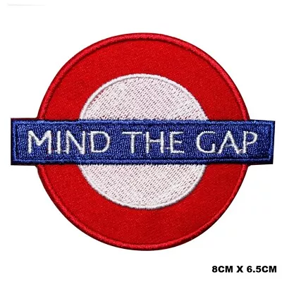 Mind The Gap London Underground Logo Embroidered Patch Iron On/Sew On Patch • £2.09