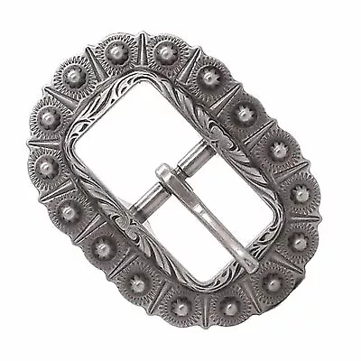 Engraved Bridle Buckle Antique Silver 5/8  7850-21 • $5.89