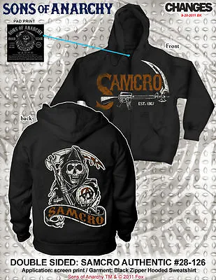 Sons Of Anarchy Soa Samcro Established 1967 Reaper Skull Biker Club Hoodie S-3xl • $75.52