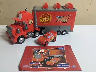 MEGA BLOKS Disney Pixar Mack Hauler Truck #7769 McQueen Incomplete Instructions • $14.50