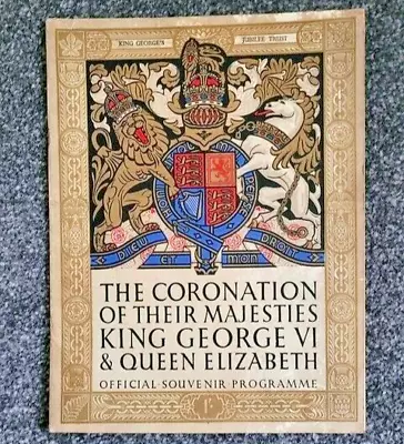 The Coronation Of King George V1 & Queen Elizabeth 12 May 1937Souvenir Programme • £8.99