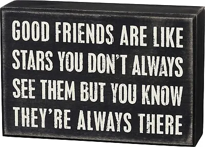 Primitives By Kathy 17423 Box Sign Good Friends Wood 6  X 4  • $10.38