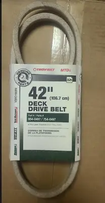 Mtd Cub Cadet Troy-bilt Genuine Oem 42  Aramid Deck Drive Belt 754-0497 954-0497 • $13.99