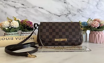 Authentic Louis Vuitton Favorite PM Damier Ebene Crossbody Small Handbag EUC • $1229